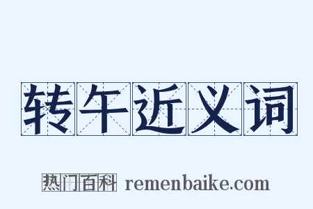 转午近义词是什么意思的图片